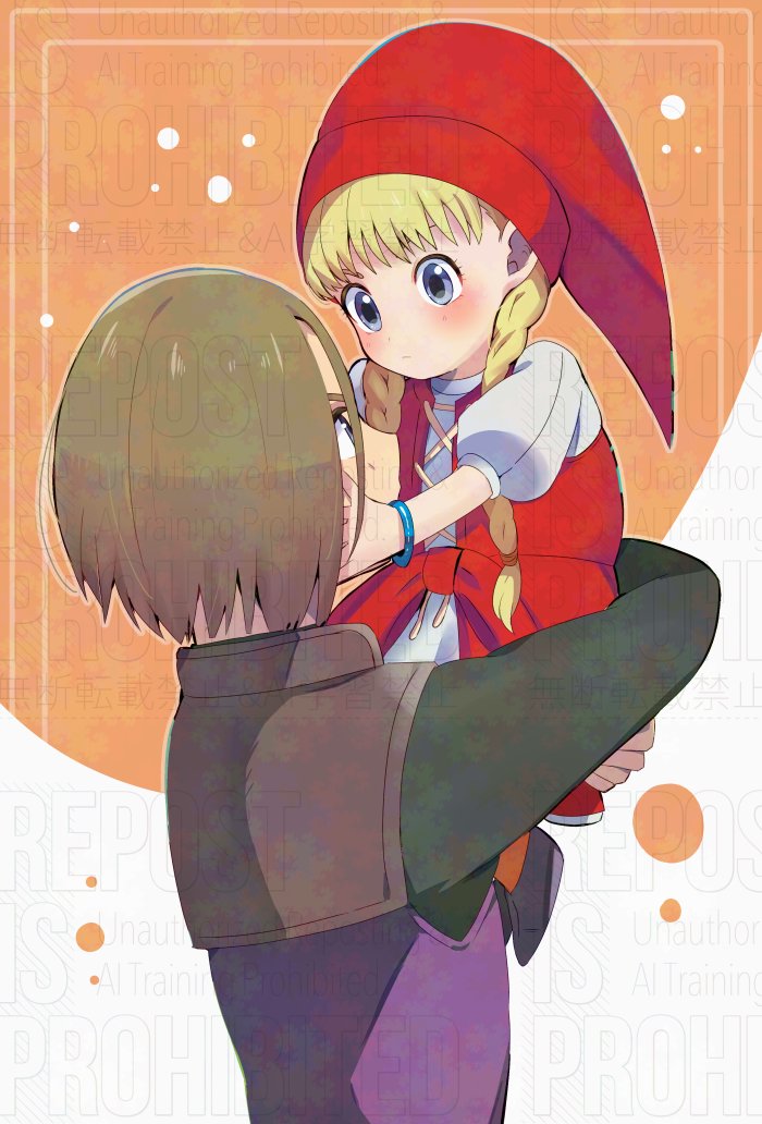 hero and veronica (dragon quest and 1 more) drawn by riki_(inushima_)