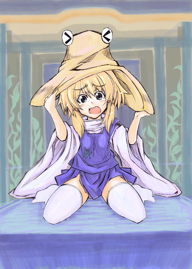 moriya suwako and pyonta (touhou) drawn by x172xqqq