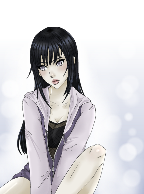 hyuuga hinata (naruto and 1 more) drawn by reengirl