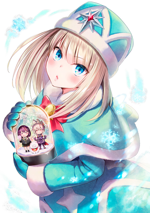 kazamaki matsuri, kanade suzu, shirogane, and snegurochka (ayakashi triangle) drawn by yabuki_kentarou