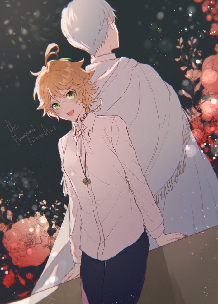 emma and norman (yakusoku no neverland) drawn by purplewis