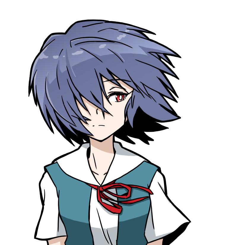 ayanami rei (neon genesis evangelion) drawn by sashimi_(sasihmi)