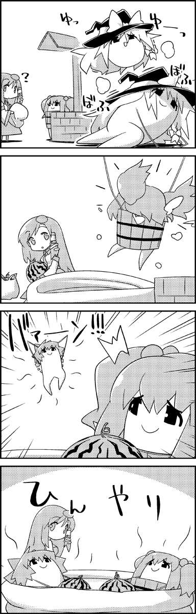 kirisame marisa, kochiya sanae, cirno, and kisume (touhou) drawn by tani_takeshi