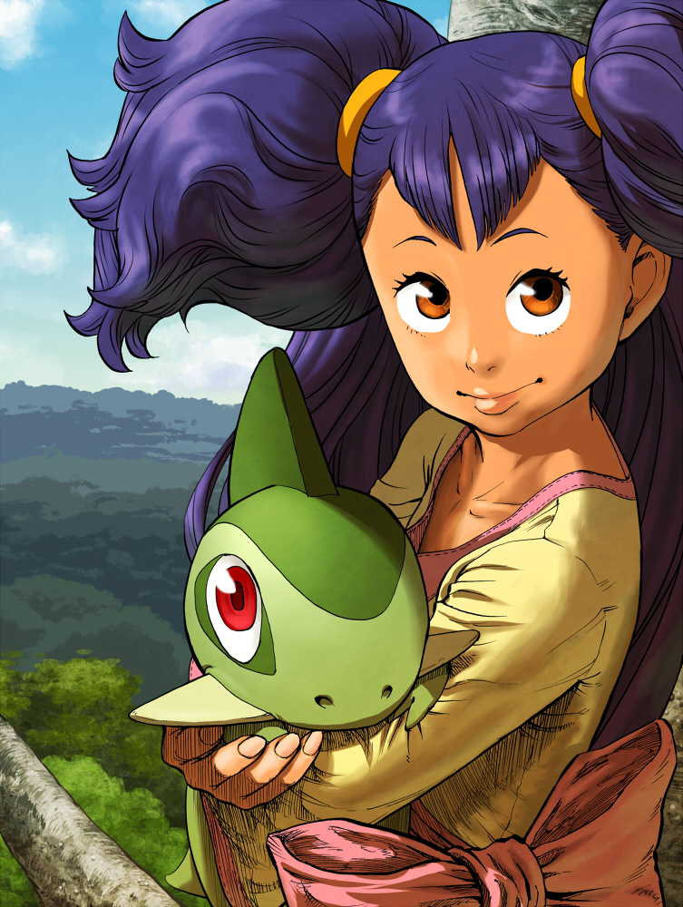 iris (pokemon and 1 more) drawn by yamahiko