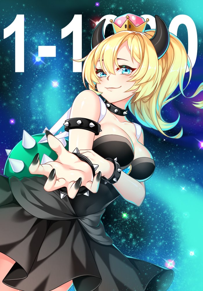 bowsette (mario and 1 more) drawn by uosaasou
