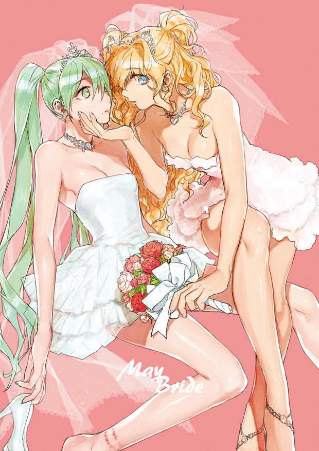 hatsune miku and seeu (vocaloid) drawn by pin_(leehn0507)