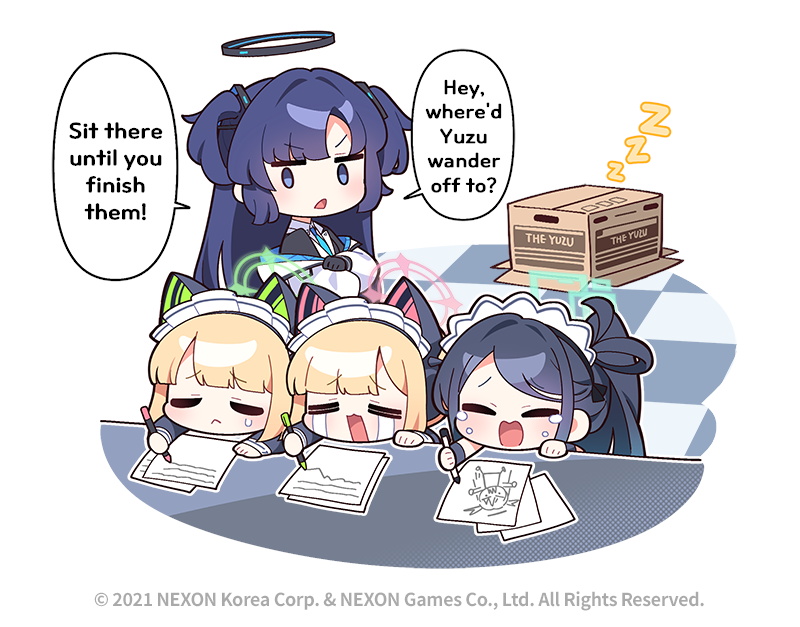 yuuka, aris, momoi, and midori (blue archive and 2 more) drawn by donmin_h