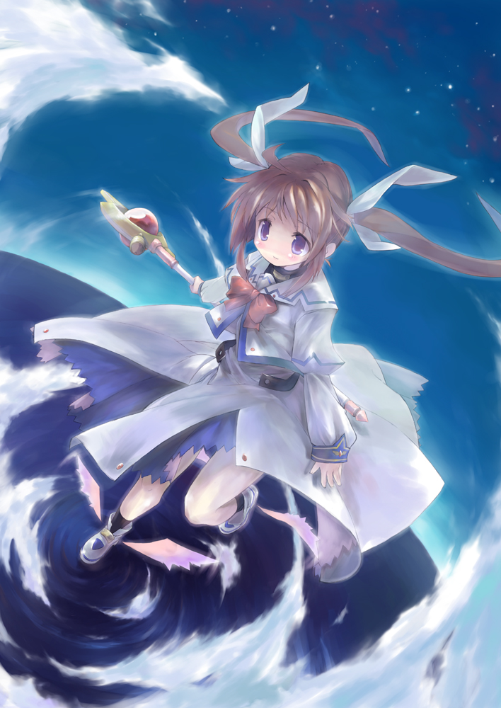 takamachi nanoha and raising heart (lyrical nanoha and 1 more) drawn by xexu