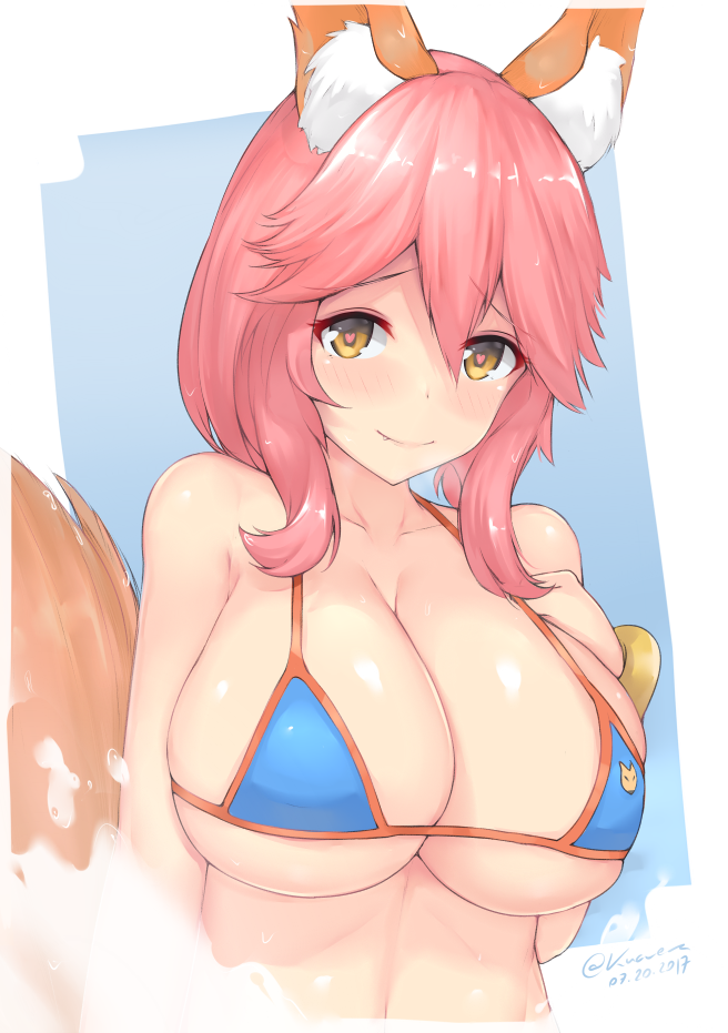 tamamo and tamamo no mae (fate and 2 more) drawn by kuavera