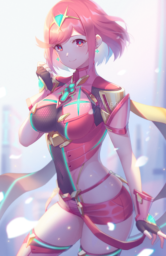 pyra (xenoblade chronicles and 1 more) drawn by kaijuicery