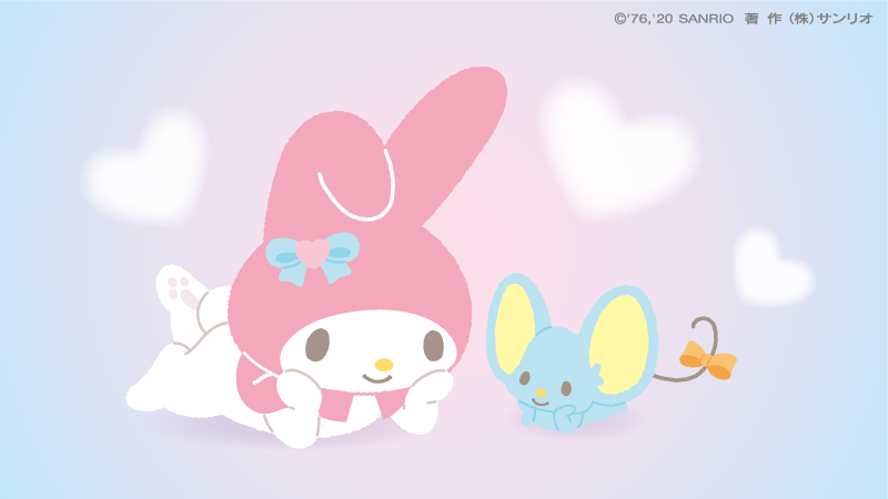 my melody and mr. flat (sanrio and 1 more)