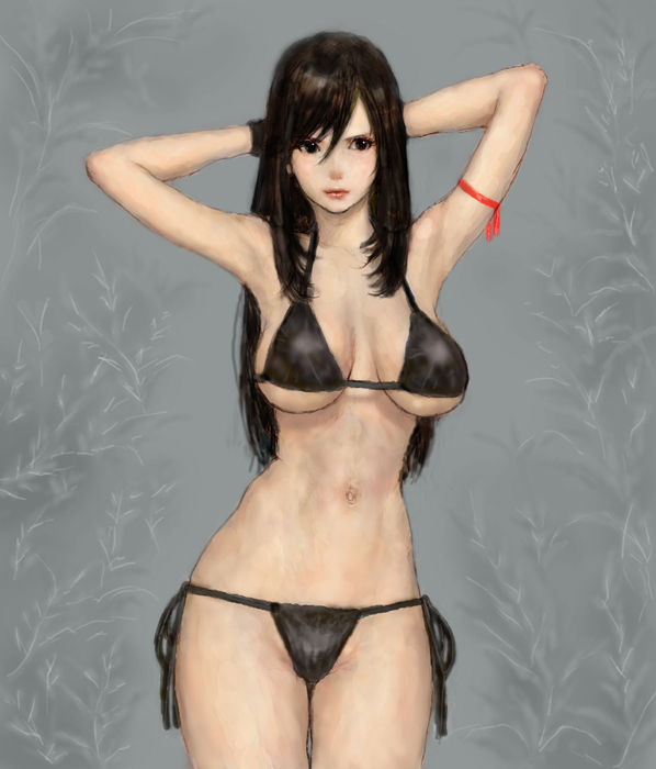 tifa lockhart (final fantasy and 2 more) drawn by ponsuke_(pon00000)