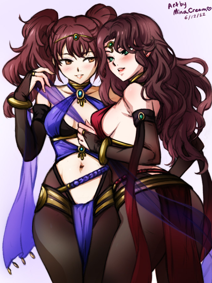 kujikawa rise and dorothea arnault (fire emblem and 5 more) drawn by mina_cream