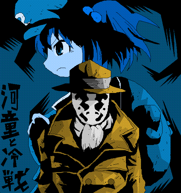 kawashiro nitori and rorschach (touhou and 2 more) drawn by rariatto_(ganguri)