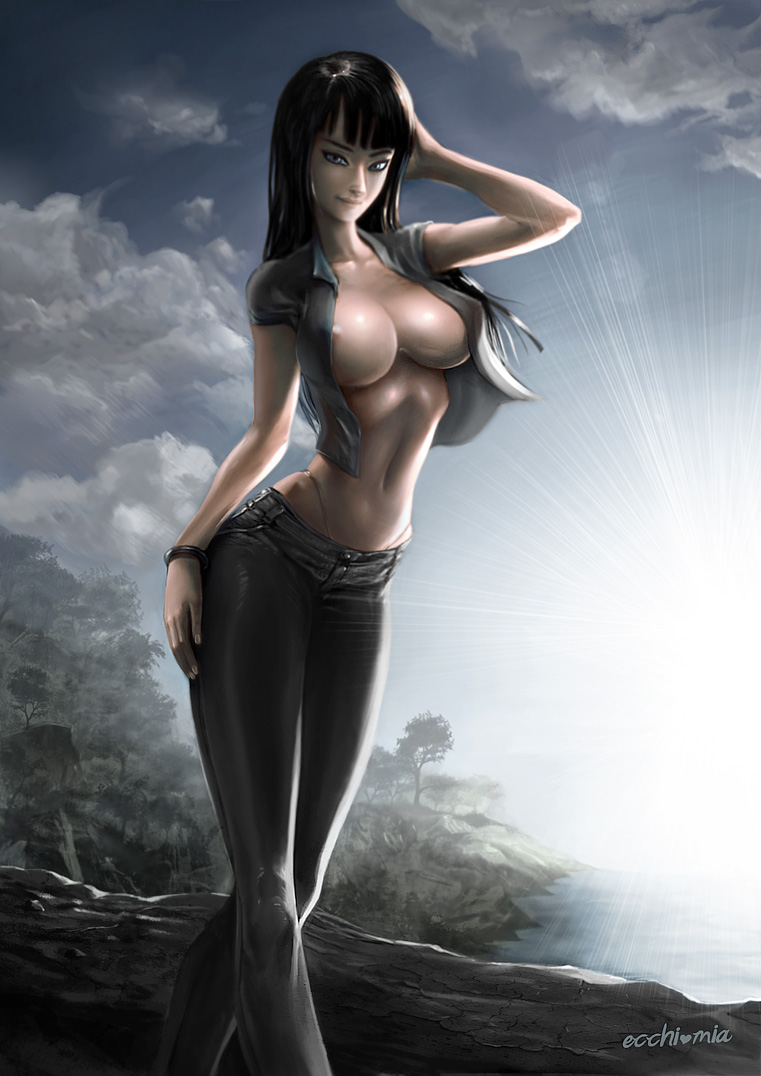 nico robin (one piece) drawn by ecchi-mia