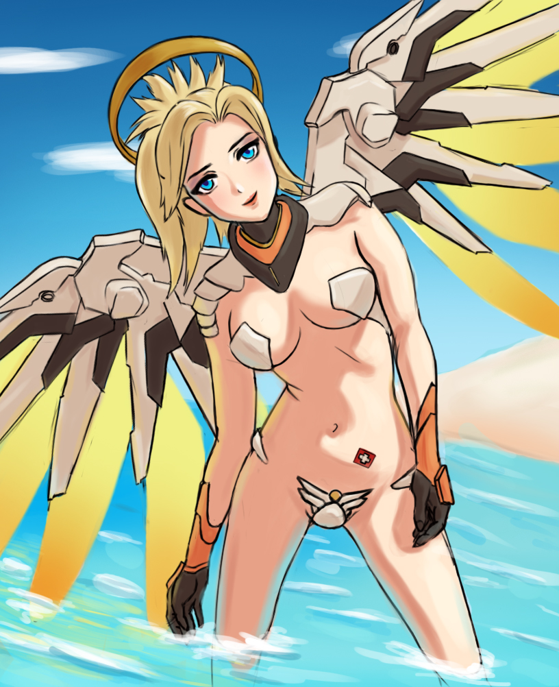 mercy (overwatch and 1 more) drawn by farsight93