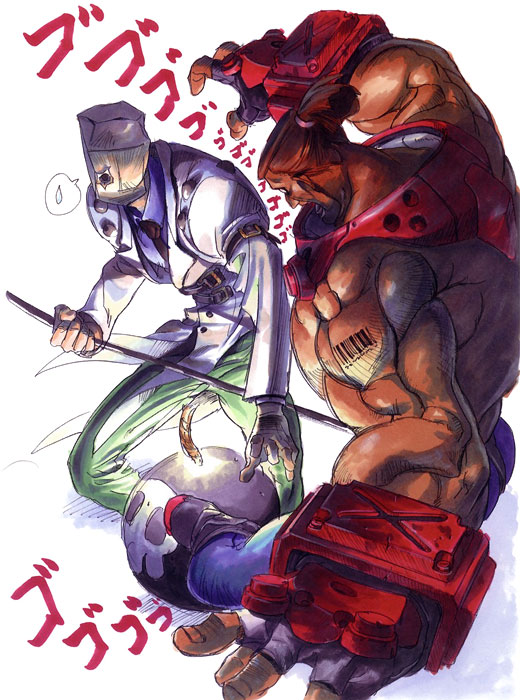 faust and potemkin (guilty gear) drawn by ishiwatari_daisuke