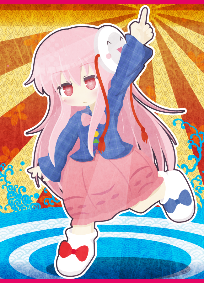 hata no kokoro (touhou) drawn by yosu_(surume-ika)