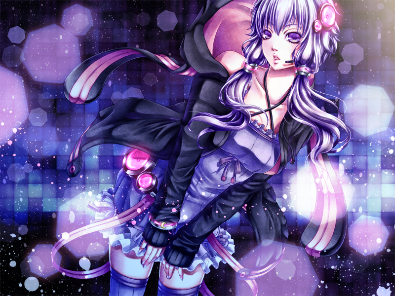 yuzuki yukari (vocaloid and 1 more) drawn by achikoako