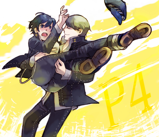 narukami yu and shirogane naoto (persona and 1 more) drawn by kazuki_(kazu-king)