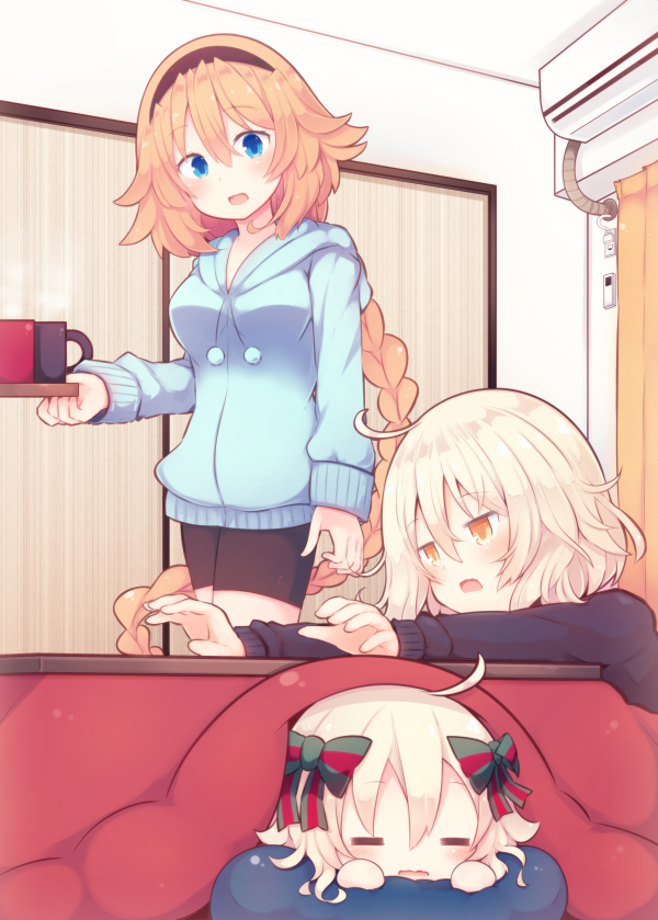 jeanne d'arc alter, jeanne d'arc, and jeanne d'arc alter santa lily (fate and 1 more) drawn by beni_shake