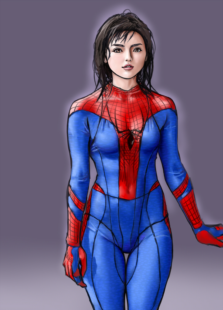 spider-man and mano erina (marvel and 3 more) drawn by blidra