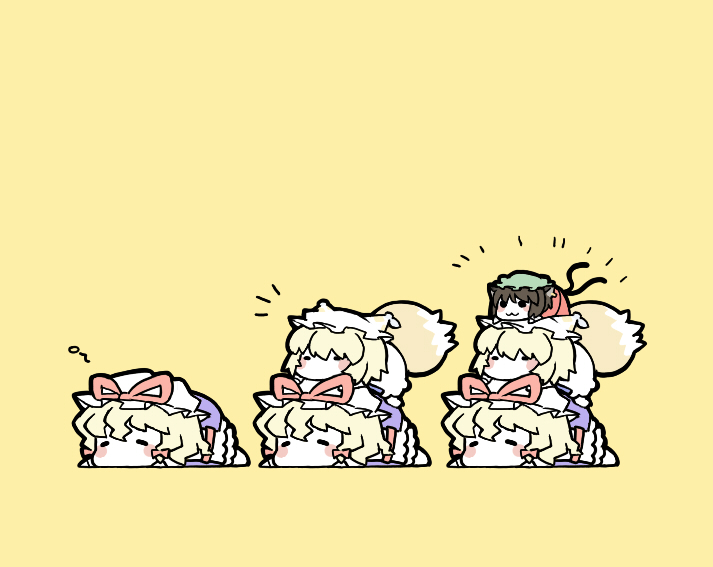 yakumo yukari, yakumo ran, and chen (touhou) drawn by ume_(noraneko)