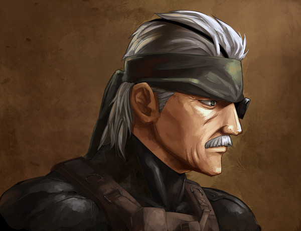 solid snake and old snake (metal gear and 1 more) drawn by hinoe_(dd_works)