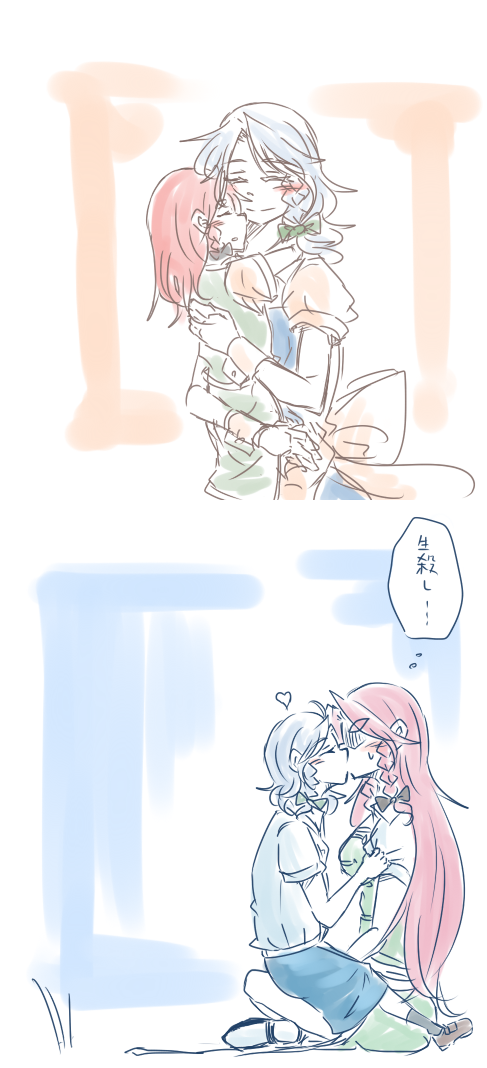 izayoi sakuya and hong meiling (touhou) drawn by ponke