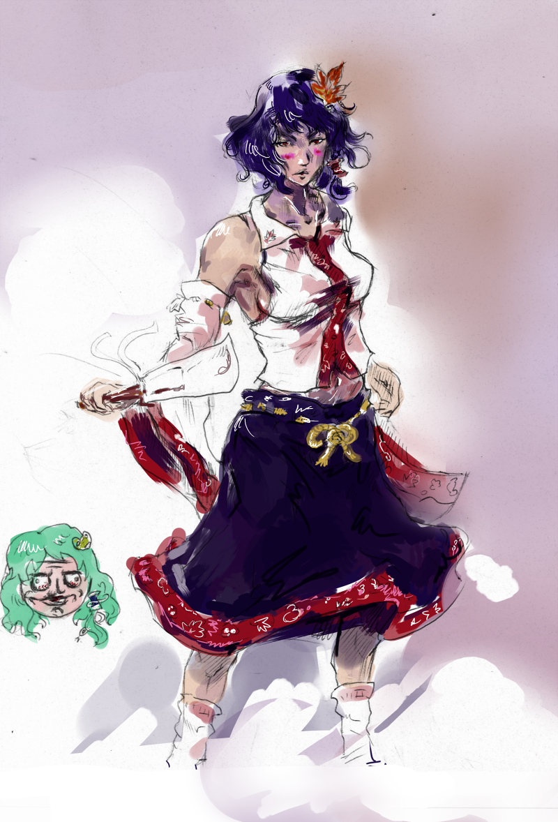 kochiya sanae and yasaka kanako (touhou) drawn by eva-st-clare