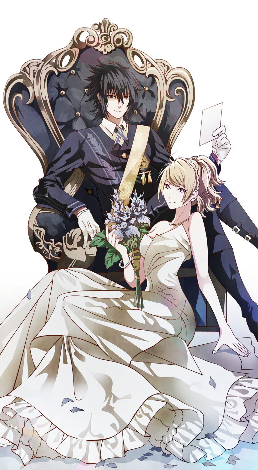 noctis lucis caelum and lunafreya nox fleuret (final fantasy and 1 more) drawn by queenshocker