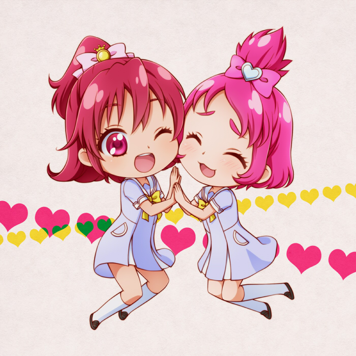 aida mana and sharuru (precure and 1 more) drawn by asahi_haru