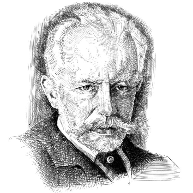 pyotr illyich tchaikovsky (real life) drawn by masa_room