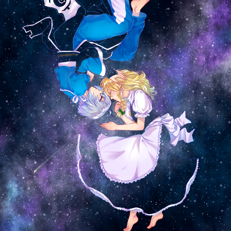 kirisame marisa and morichika rinnosuke (touhou) drawn by ameya_nihachi