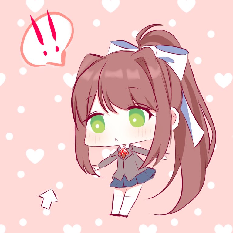 monika (doki doki literature club) drawn by kotohatoko510