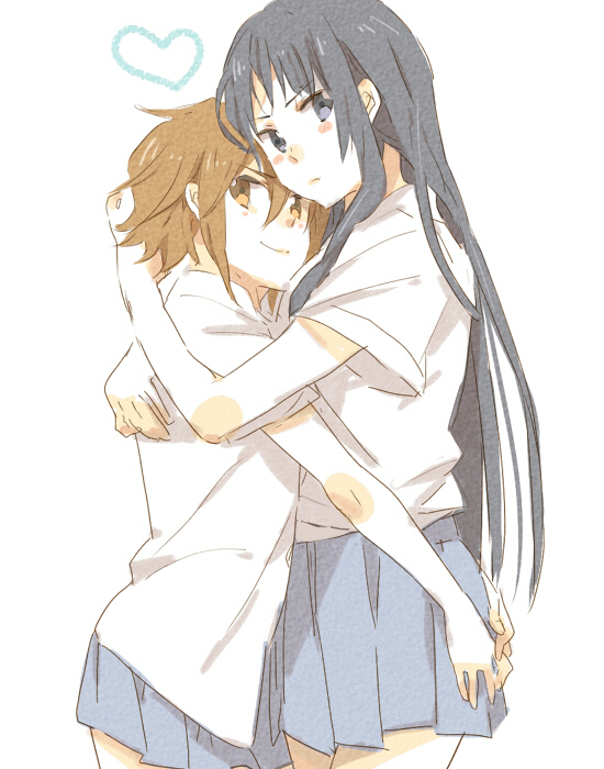 akiyama mio and tainaka ritsu (k-on!) drawn by karuha