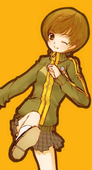 satonaka chie (persona and 1 more) drawn by seiru_(prairie)