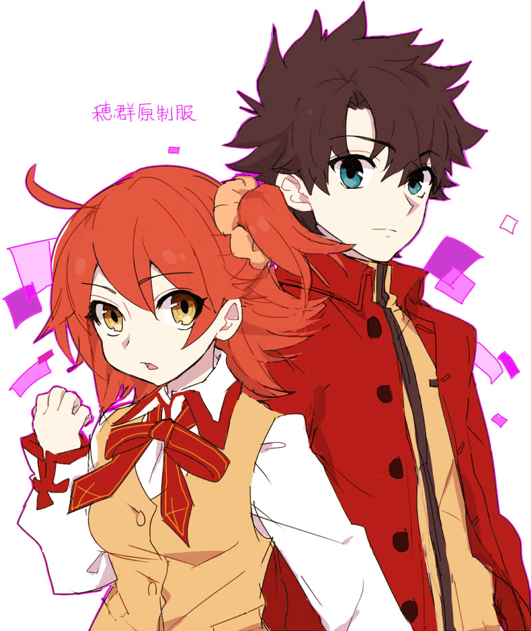 fujimaru ritsuka (fate and 1 more) drawn by kihiro