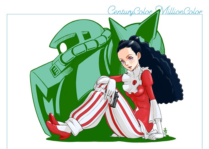 zaku ii, borjarnon, and lily borjarnon (gundam and 1 more) drawn by aobito_sukoyaka_bystander
