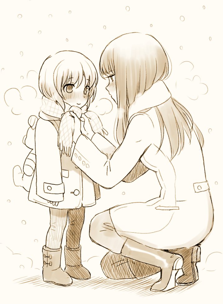 nishizumi miho, boko, and nishizumi shiho (girls und panzer) drawn by totonii_(totogoya)