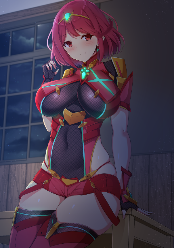 pyra (xenoblade chronicles and 1 more) drawn by noeomi