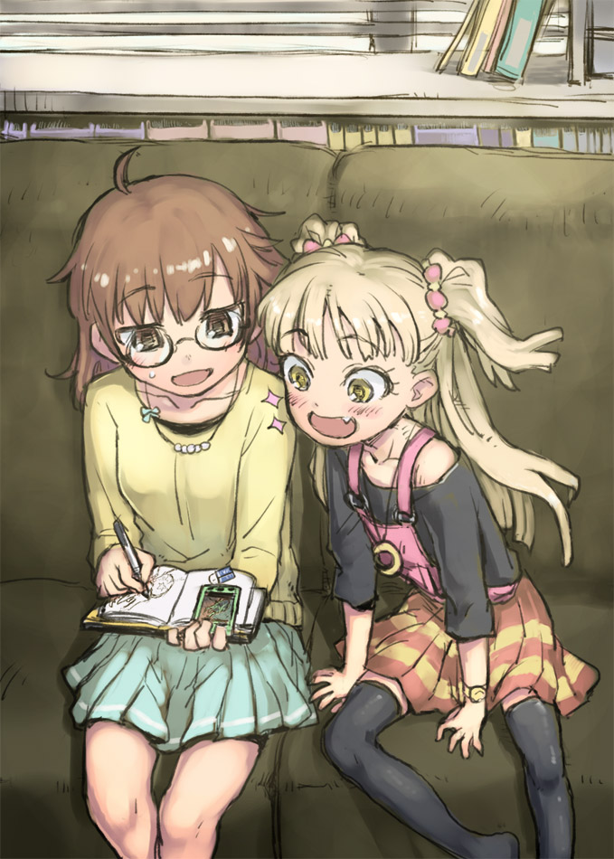 jougasaki rika and araki hina (idolmaster and 1 more) drawn by nametake