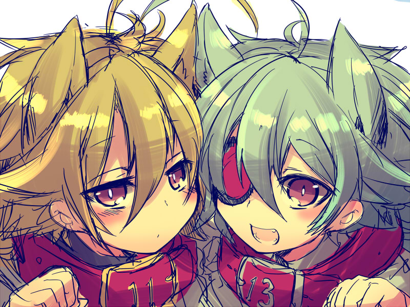 nu-13 and lambda-11 (blazblue) drawn by kuro_yuzu