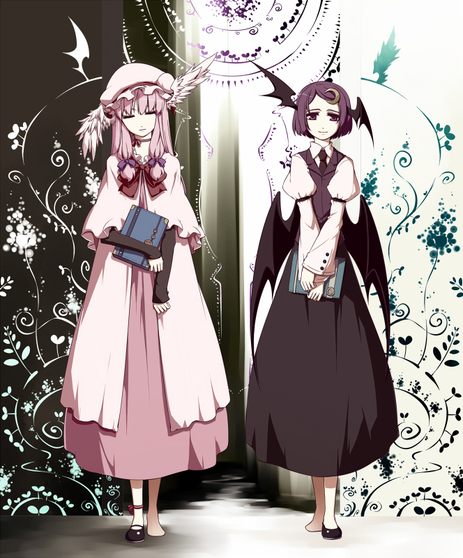 patchouli knowledge and koakuma (touhou) drawn by sakuraba_yuuki