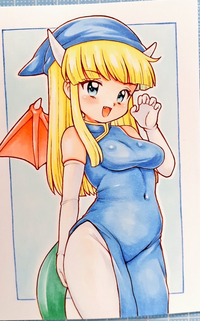 draco centauros and witch (puyopuyo) drawn by kaoru3006