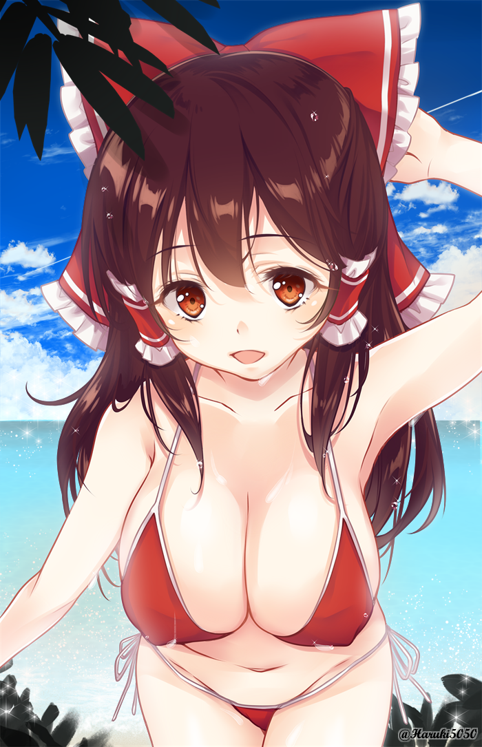 hakurei reimu (touhou) drawn by haruki_(colorful_macaron)