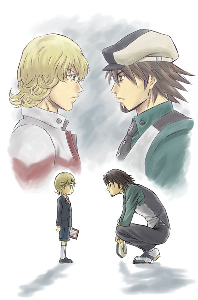 barnaby brooks jr. and kaburagi t. kotetsu (tiger & bunny) drawn by macchi_(nijiiruka)