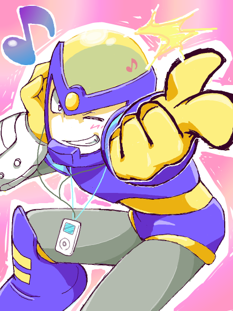 flash man (mega man and 1 more) drawn by hapisani