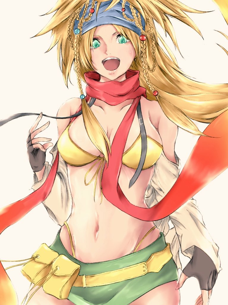 rikku (final fantasy and 2 more) drawn by ribaton1213