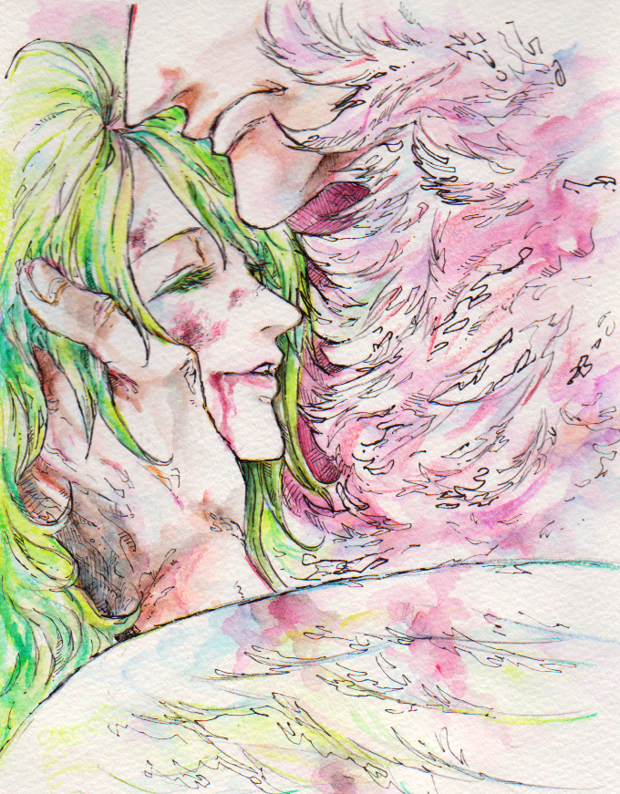 donquixote doflamingo and monet (one piece) drawn by mawari28